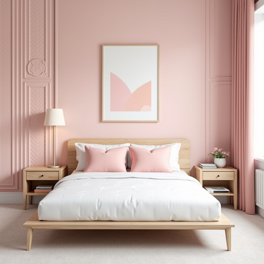 minimalist bedroom pink 6
