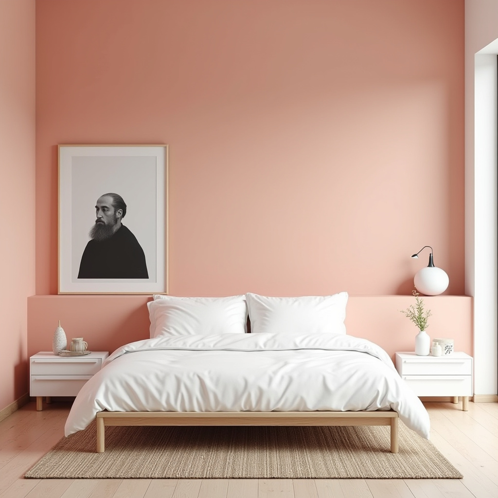 minimalist bedroom pink 9