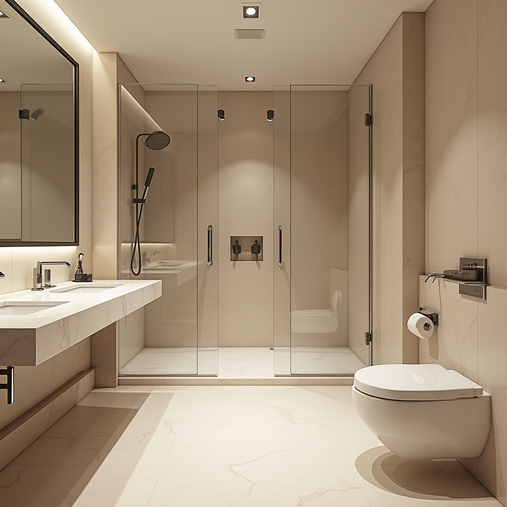 modern beige bathroom 28