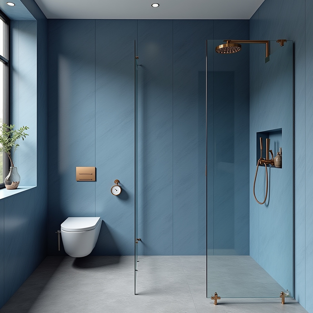 modern blue bathroom 14