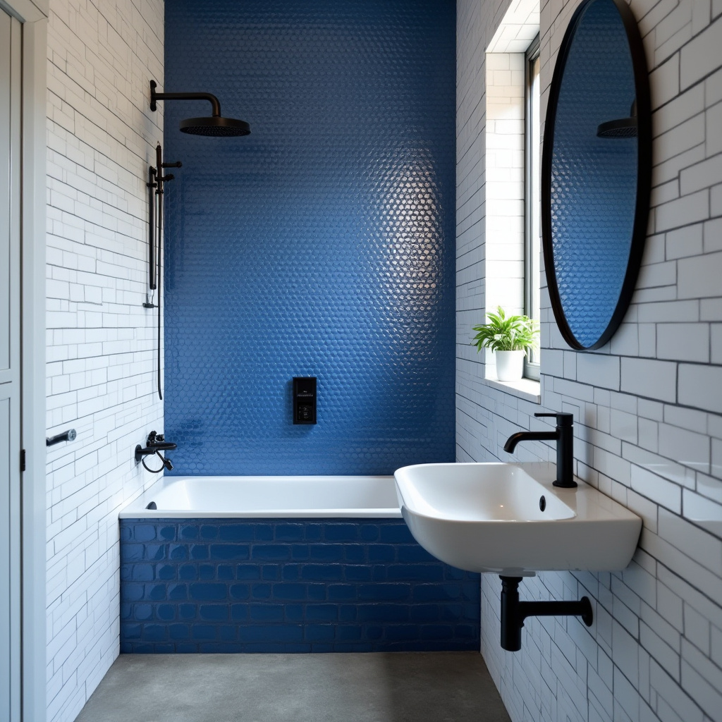 modern blue bathroom 19