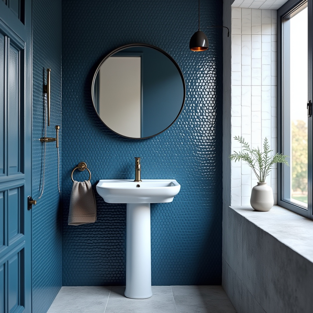 modern blue bathroom 20