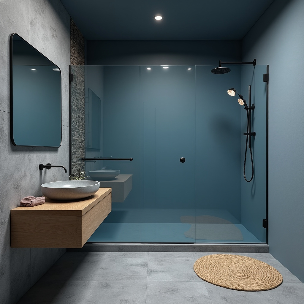 modern blue bathroom 22