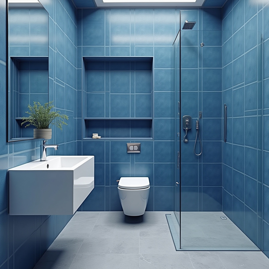 modern blue bathroom 36