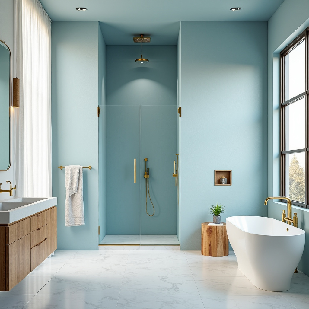 modern blue bathroom 7