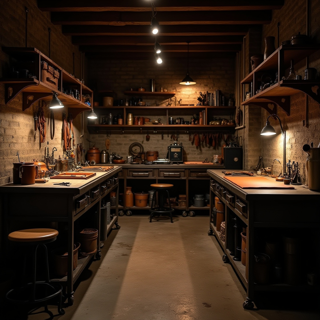 moody basement ideas 40