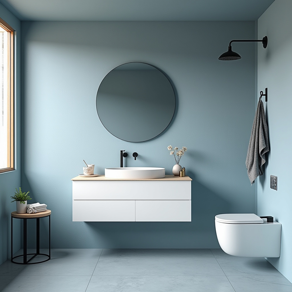moody blue bathroom 11