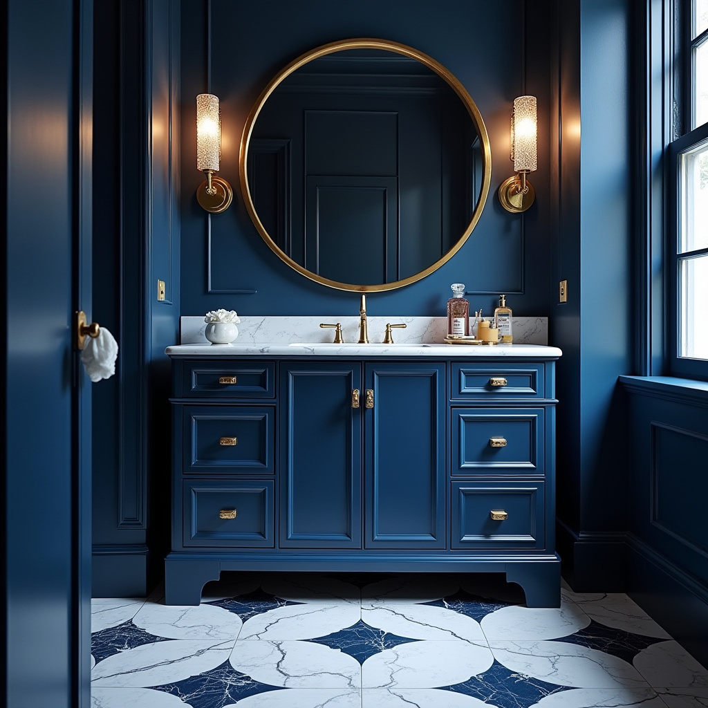 moody blue bathroom 19