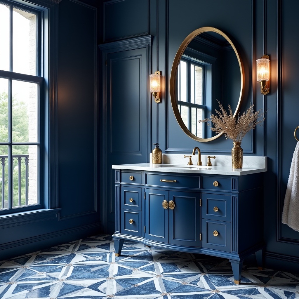 moody blue bathroom 20