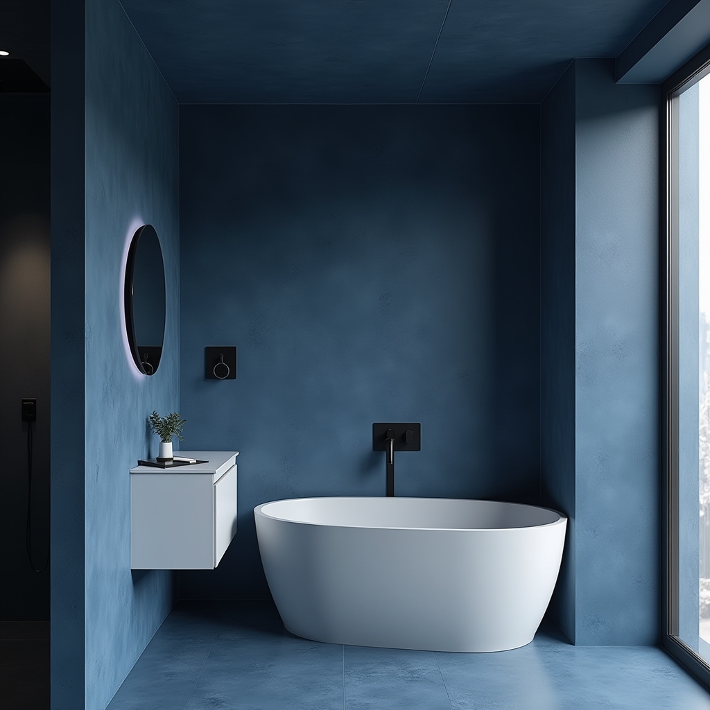moody blue bathroom 23