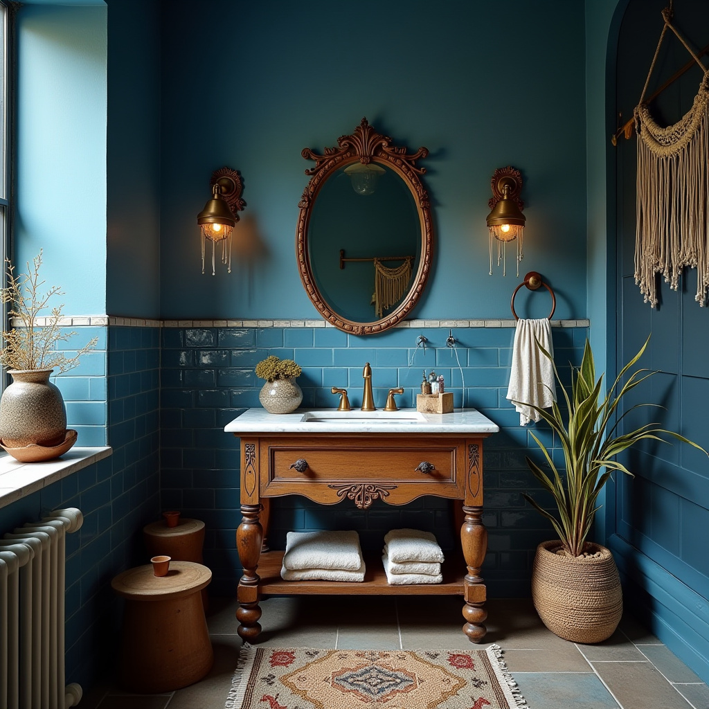 moody blue bathroom 25