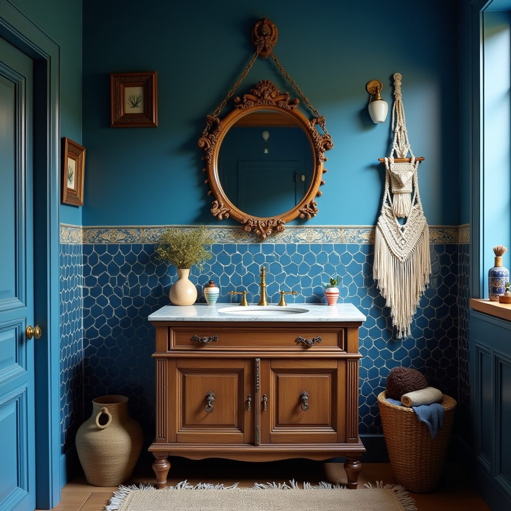 moody blue bathroom 26