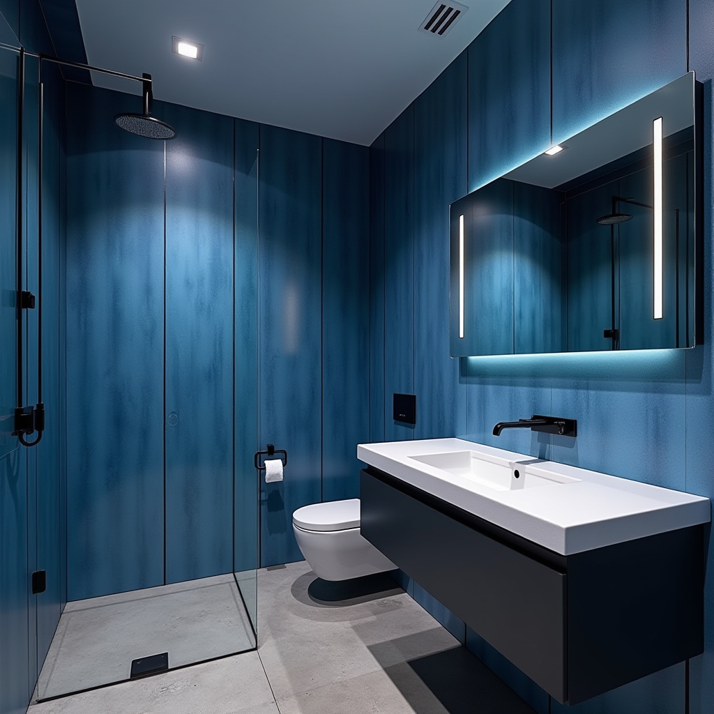 moody blue bathroom 27