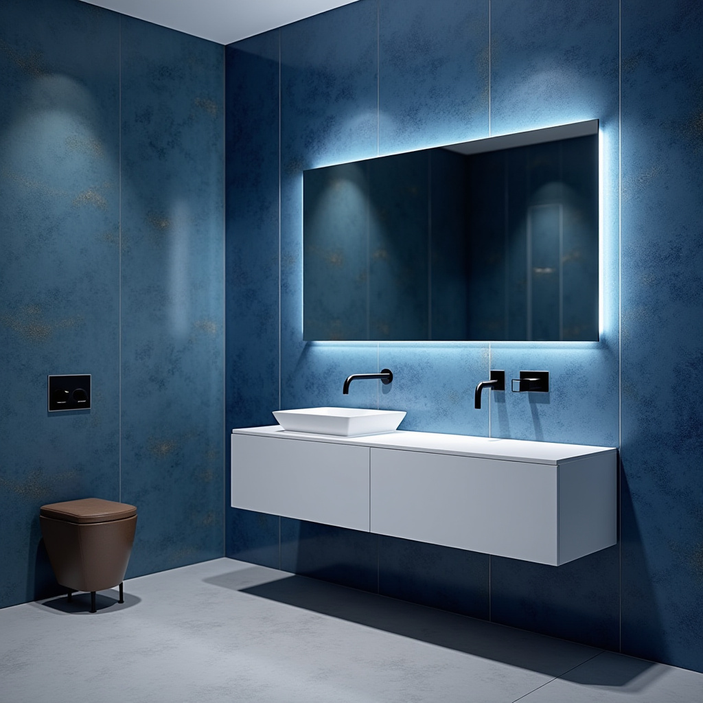 moody blue bathroom 28