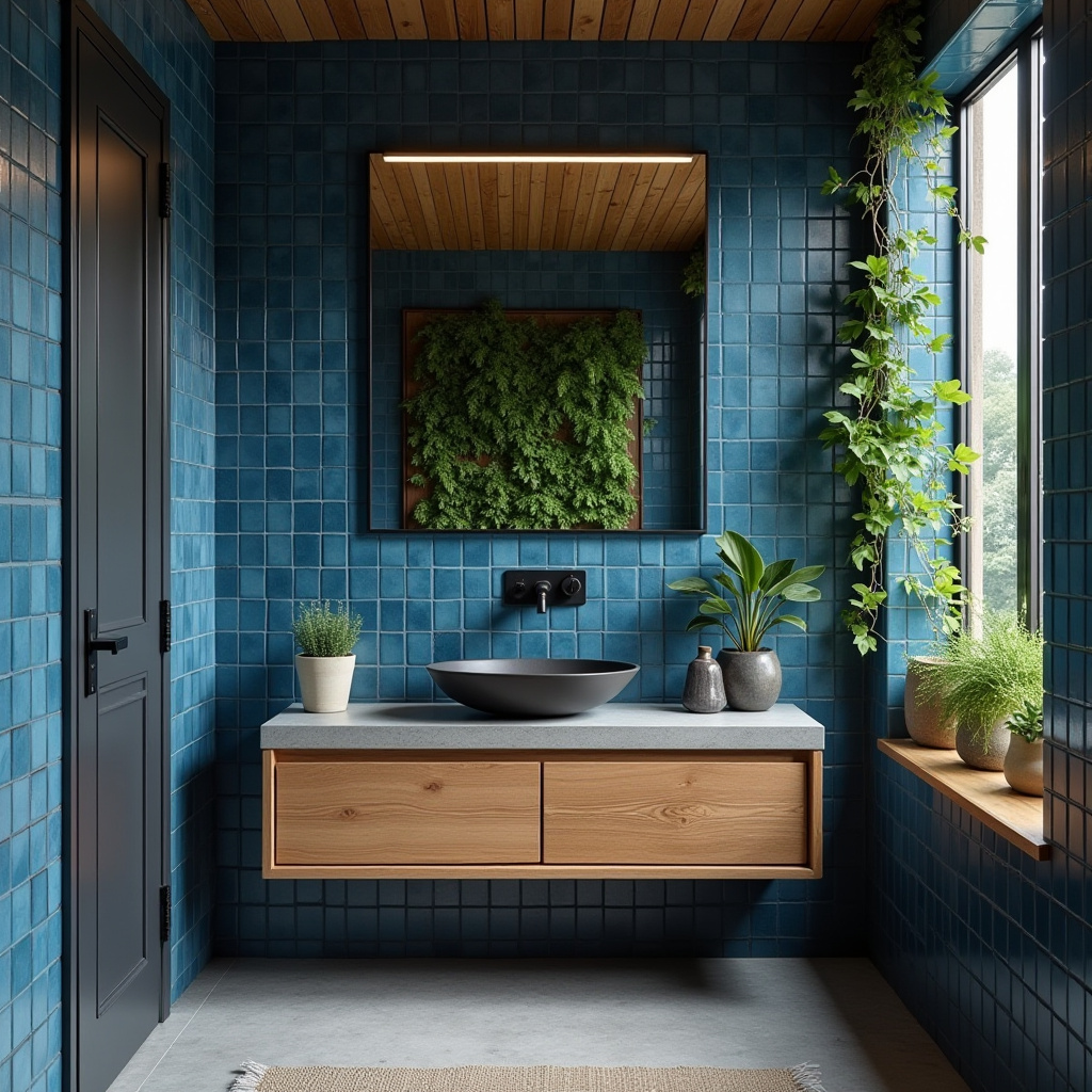 moody blue bathroom 31