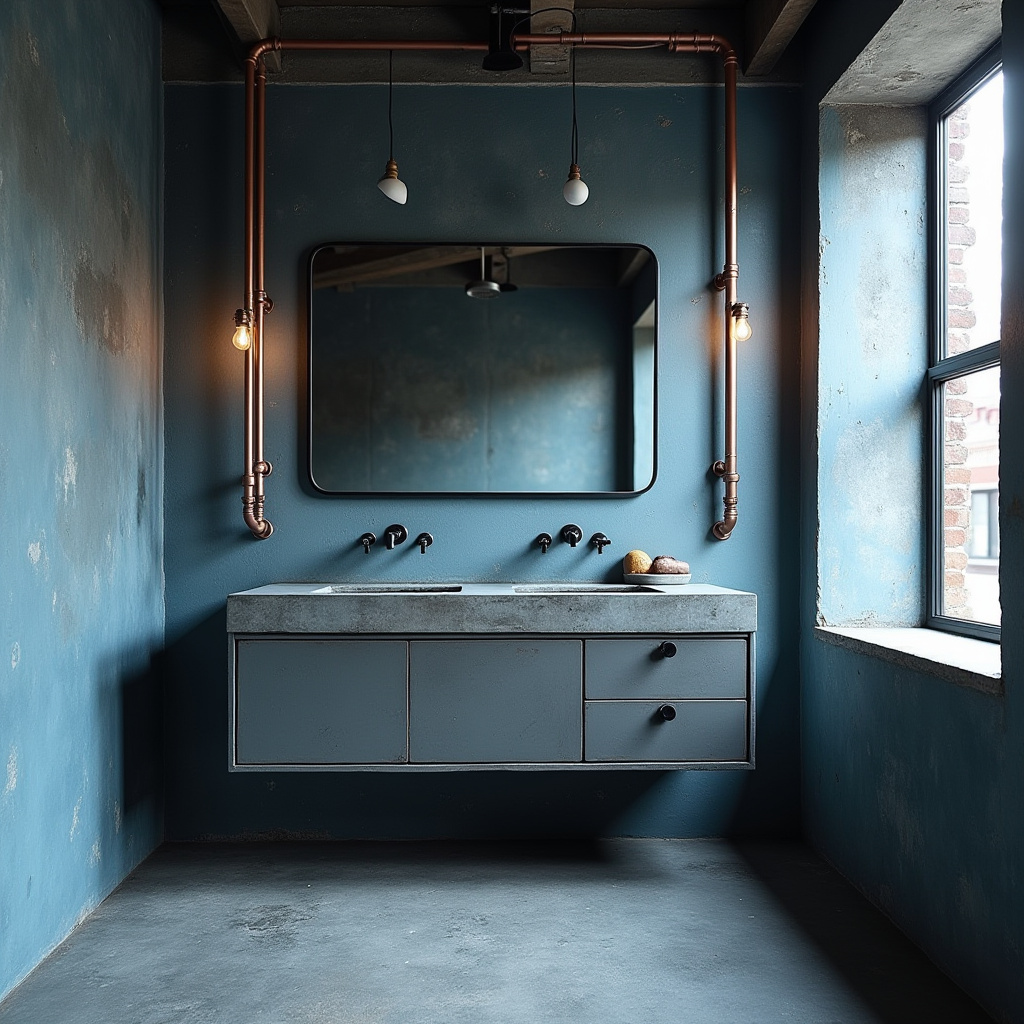 moody blue bathroom 38