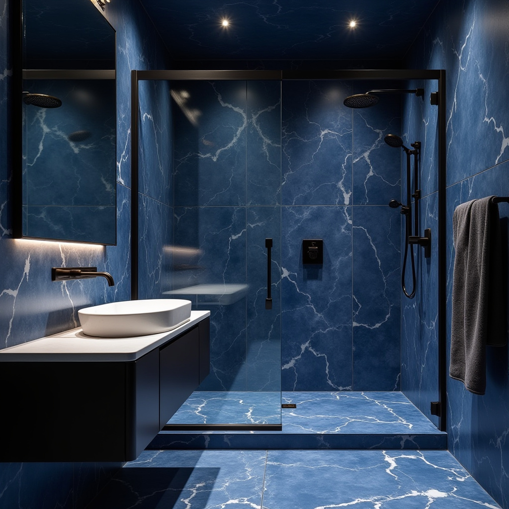 moody blue bathroom 6