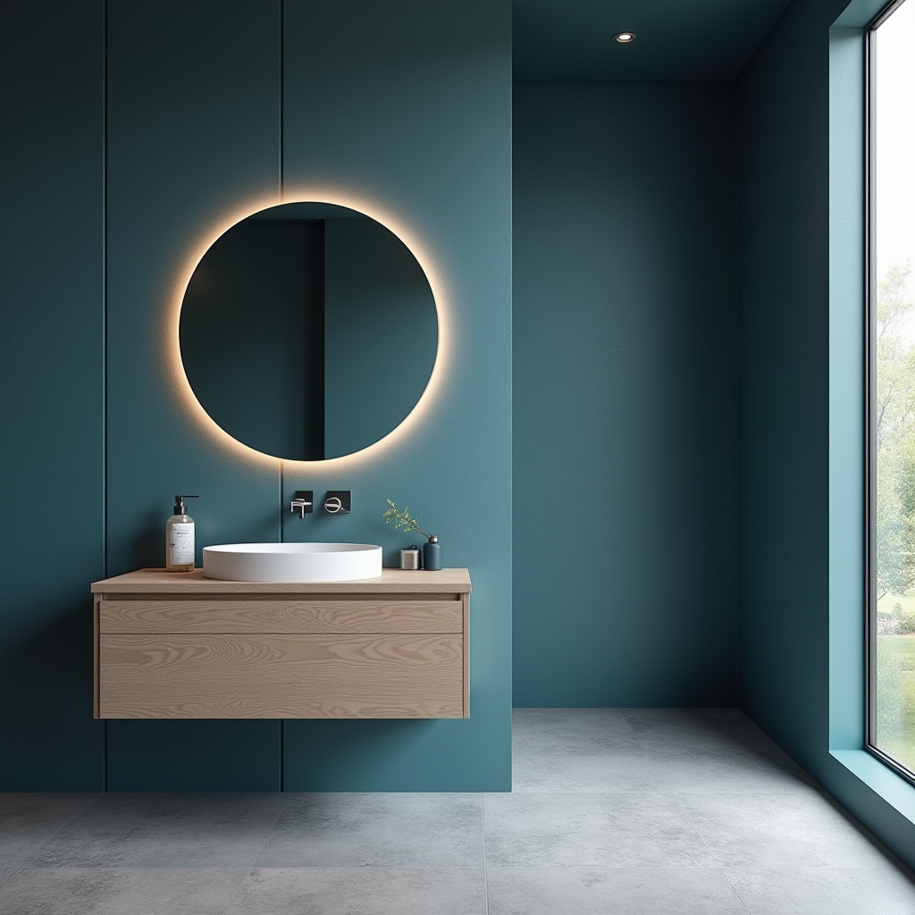 moody blue bathroom 7
