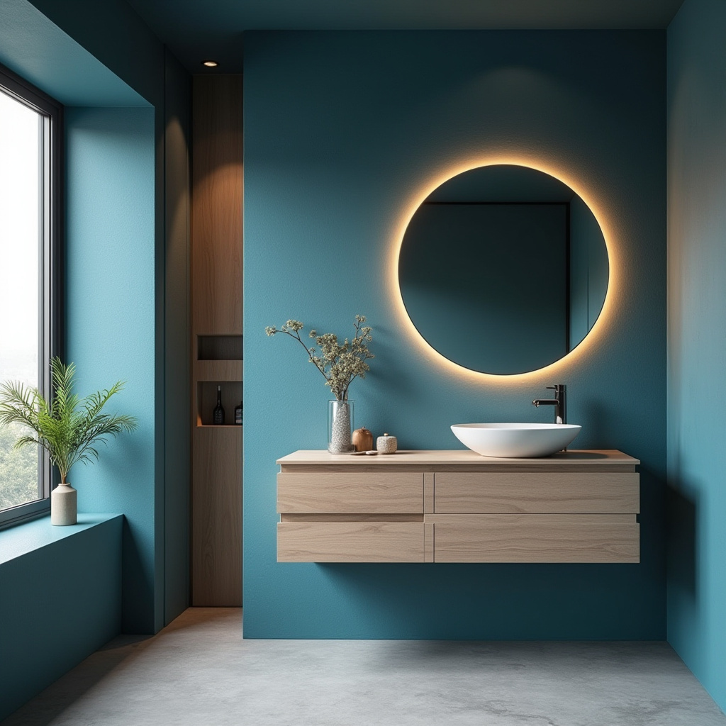 moody blue bathroom 8
