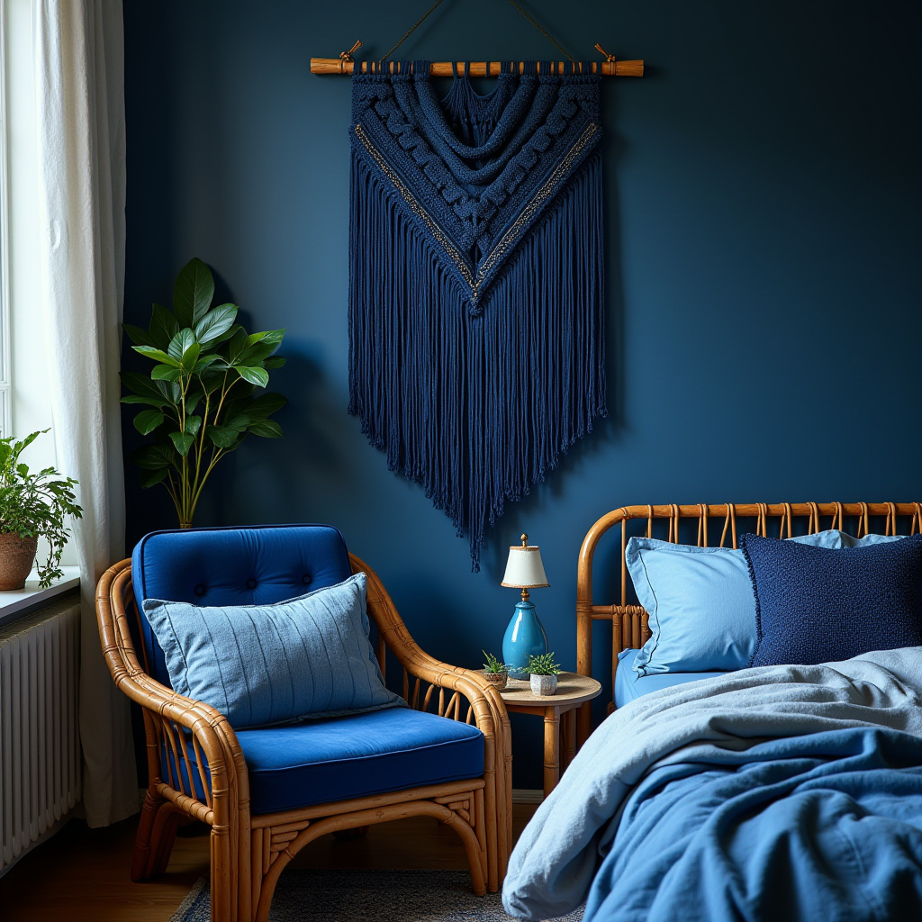 moody blue bedroom 12
