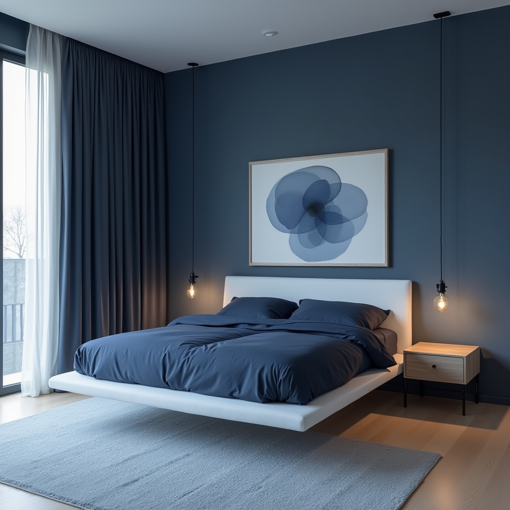 moody blue bedroom 14