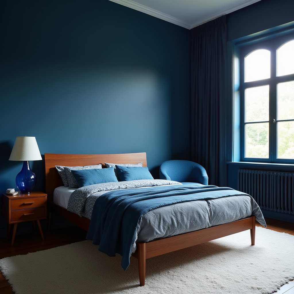 moody blue bedroom 16