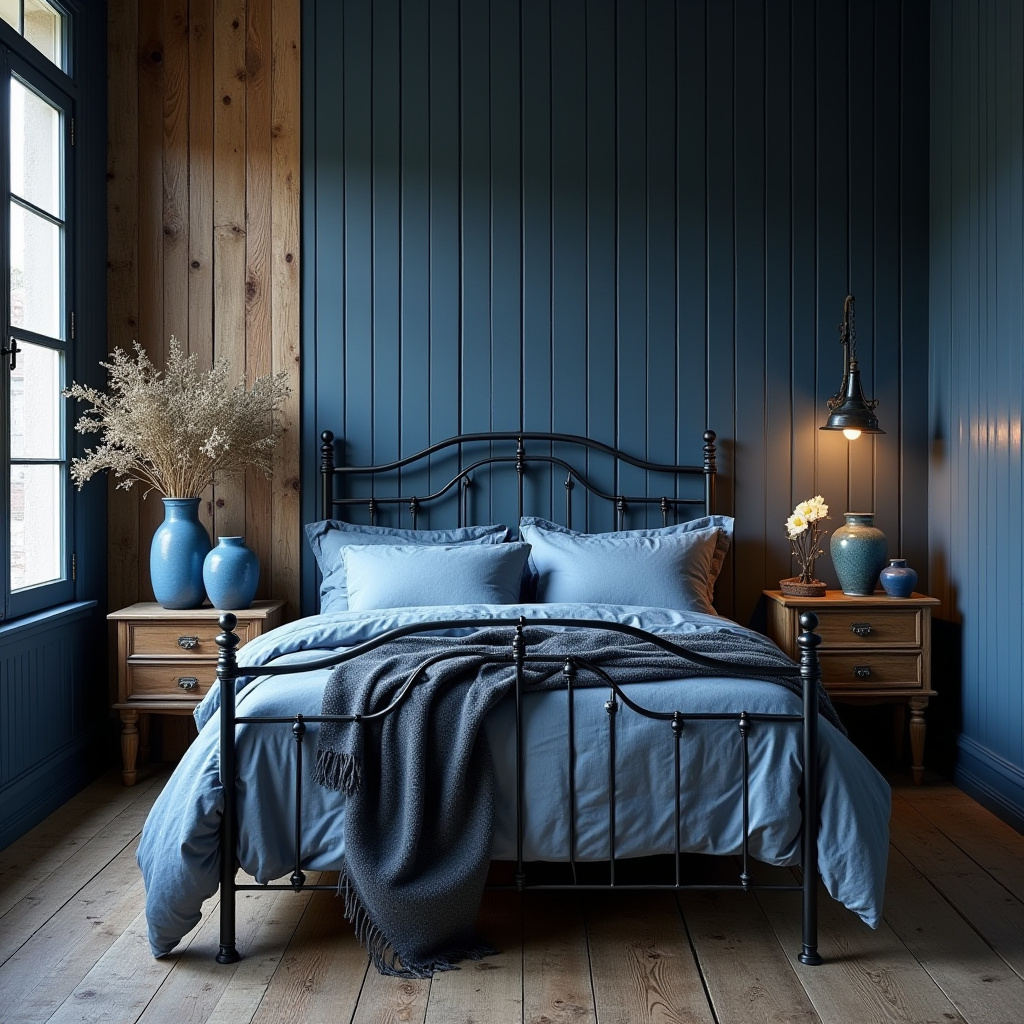 moody blue bedroom 17