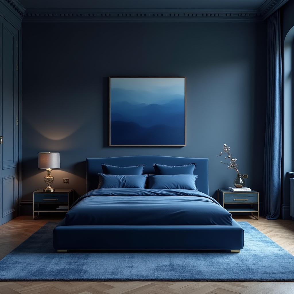 moody blue bedroom 19