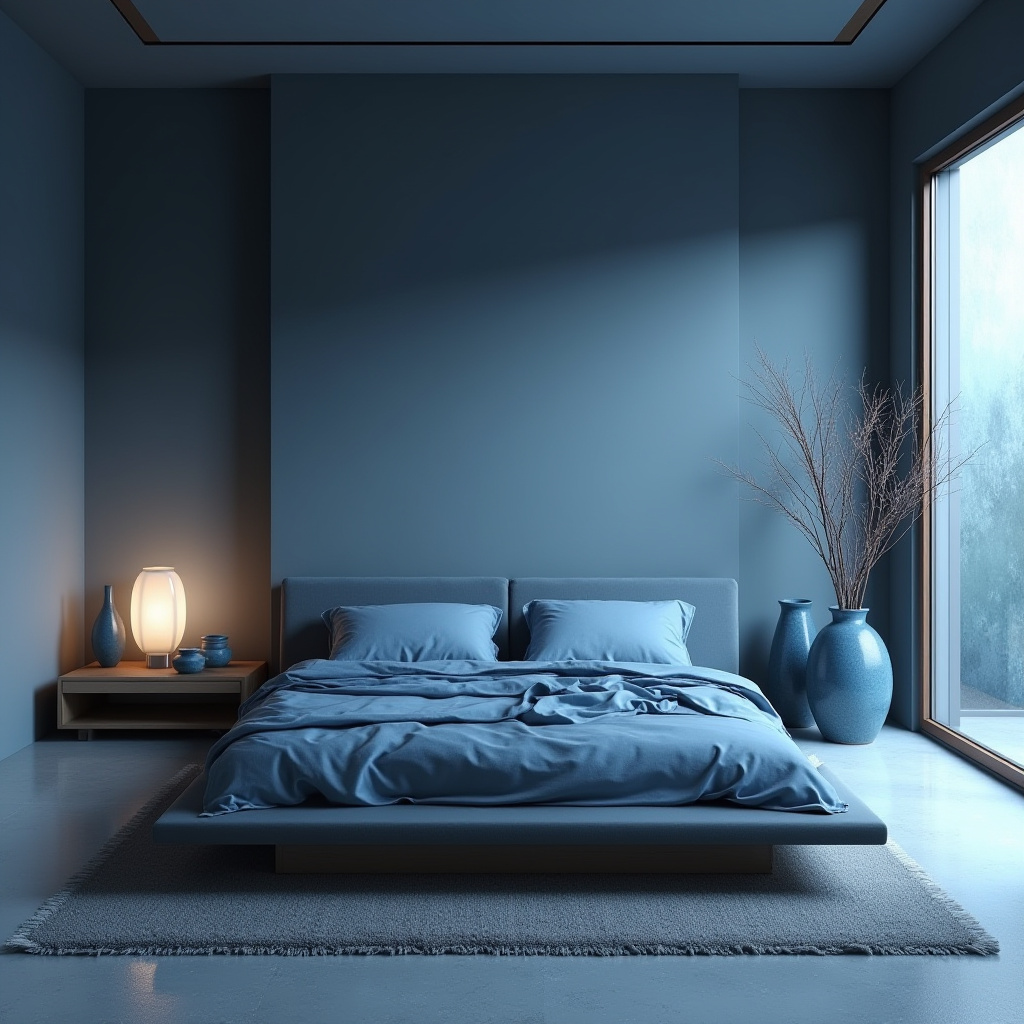 moody blue bedroom 23