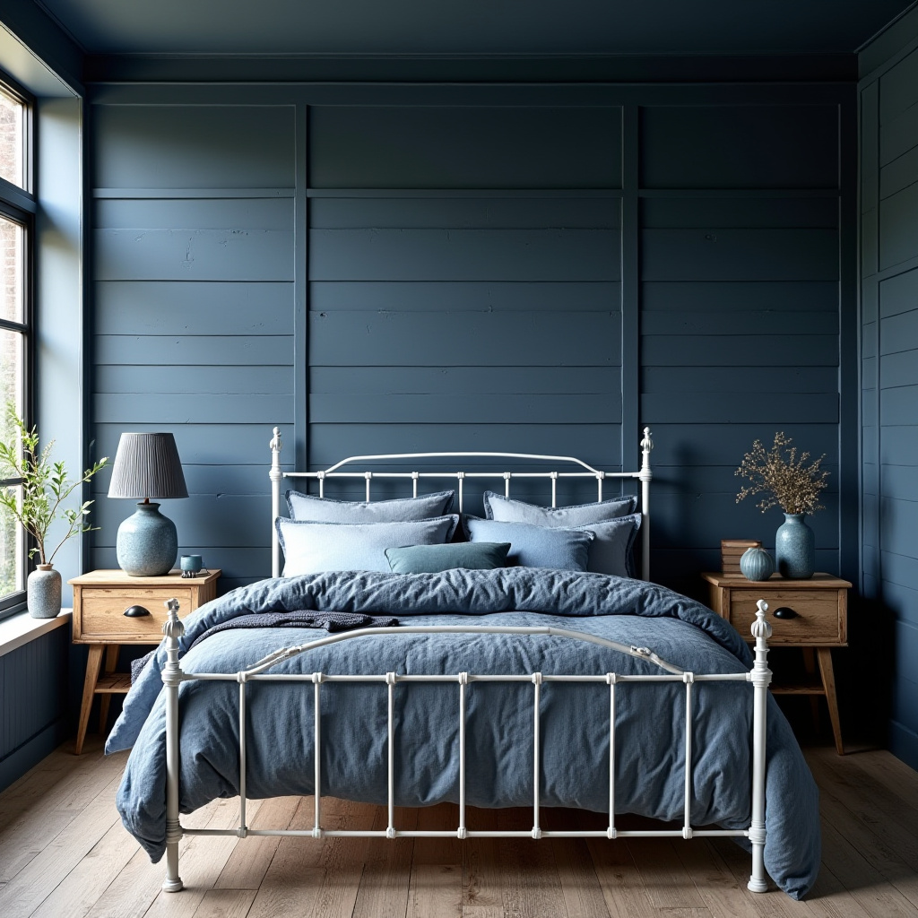 moody blue bedroom 28