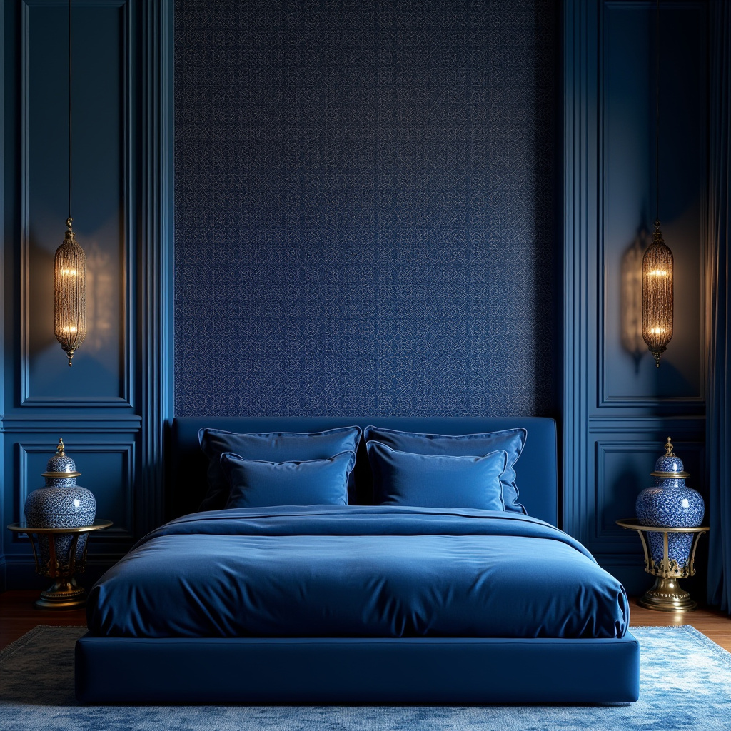 moody blue bedroom 30