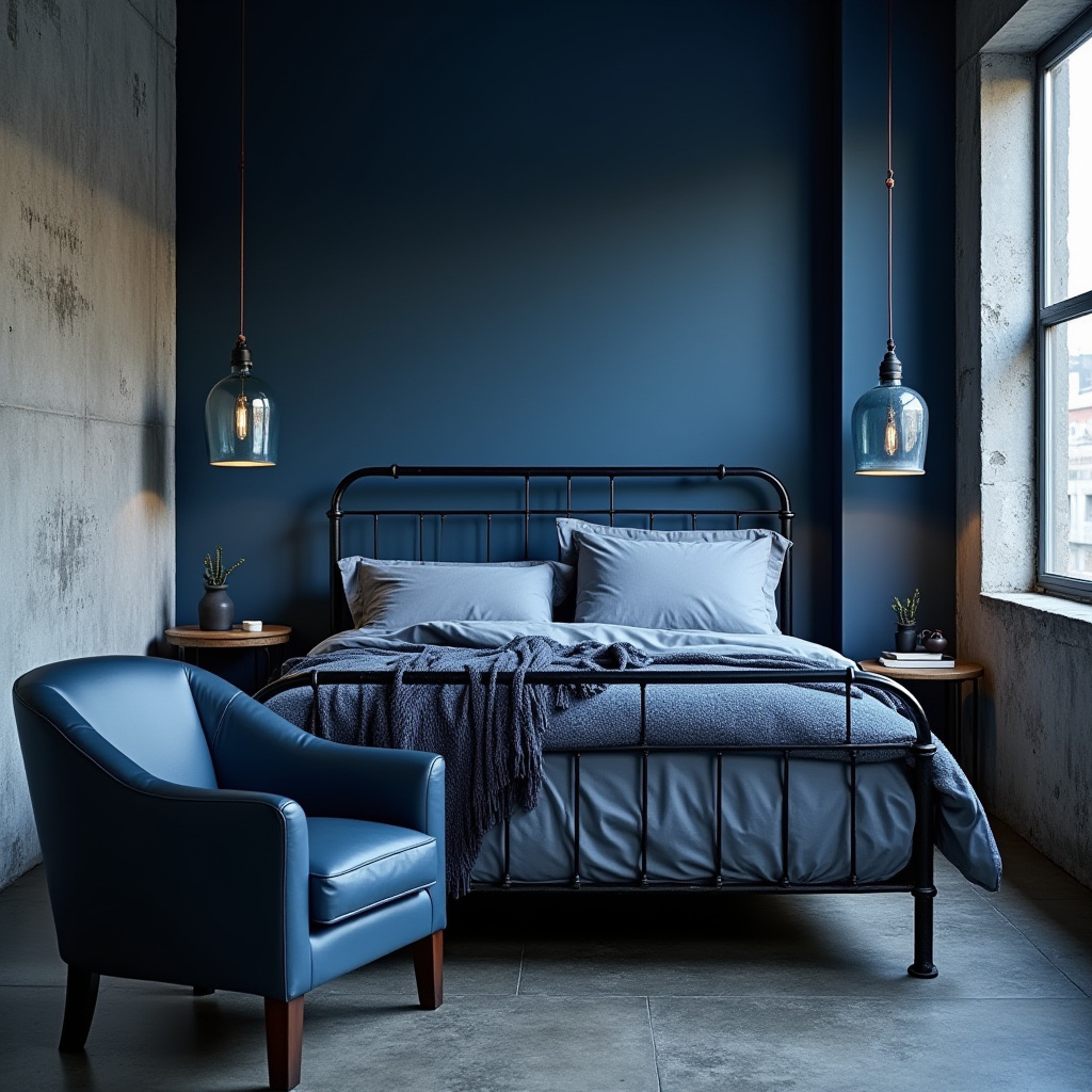 moody blue bedroom 33