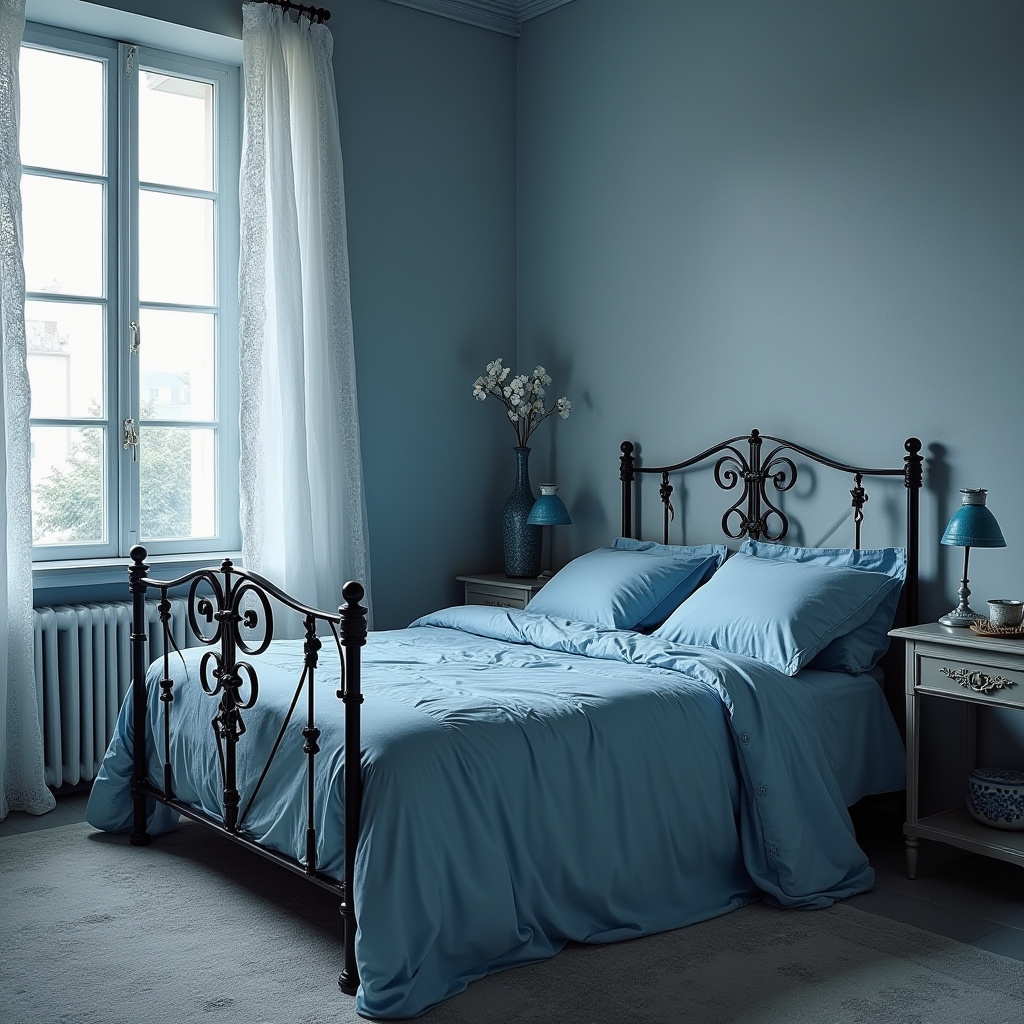 moody blue bedroom 36