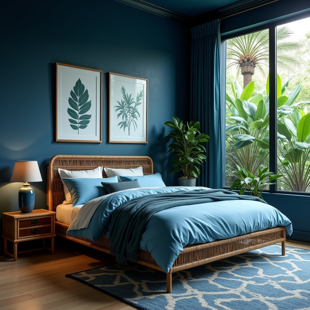 moody blue bedroom 39