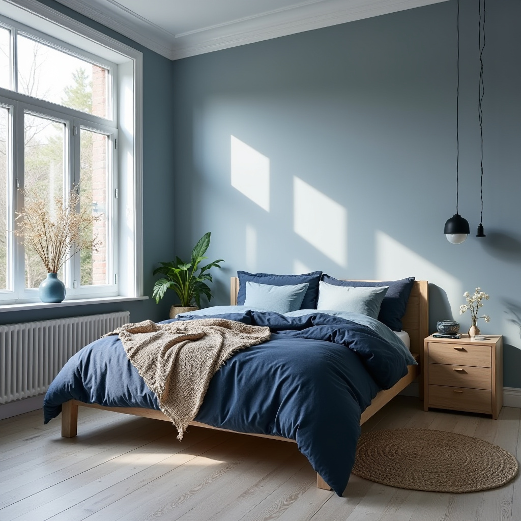 moody blue bedroom 6