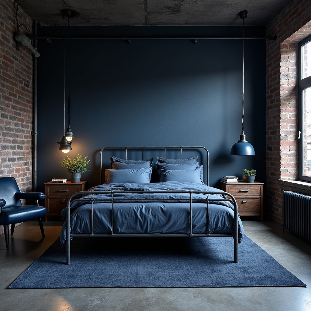 moody blue bedroom 7