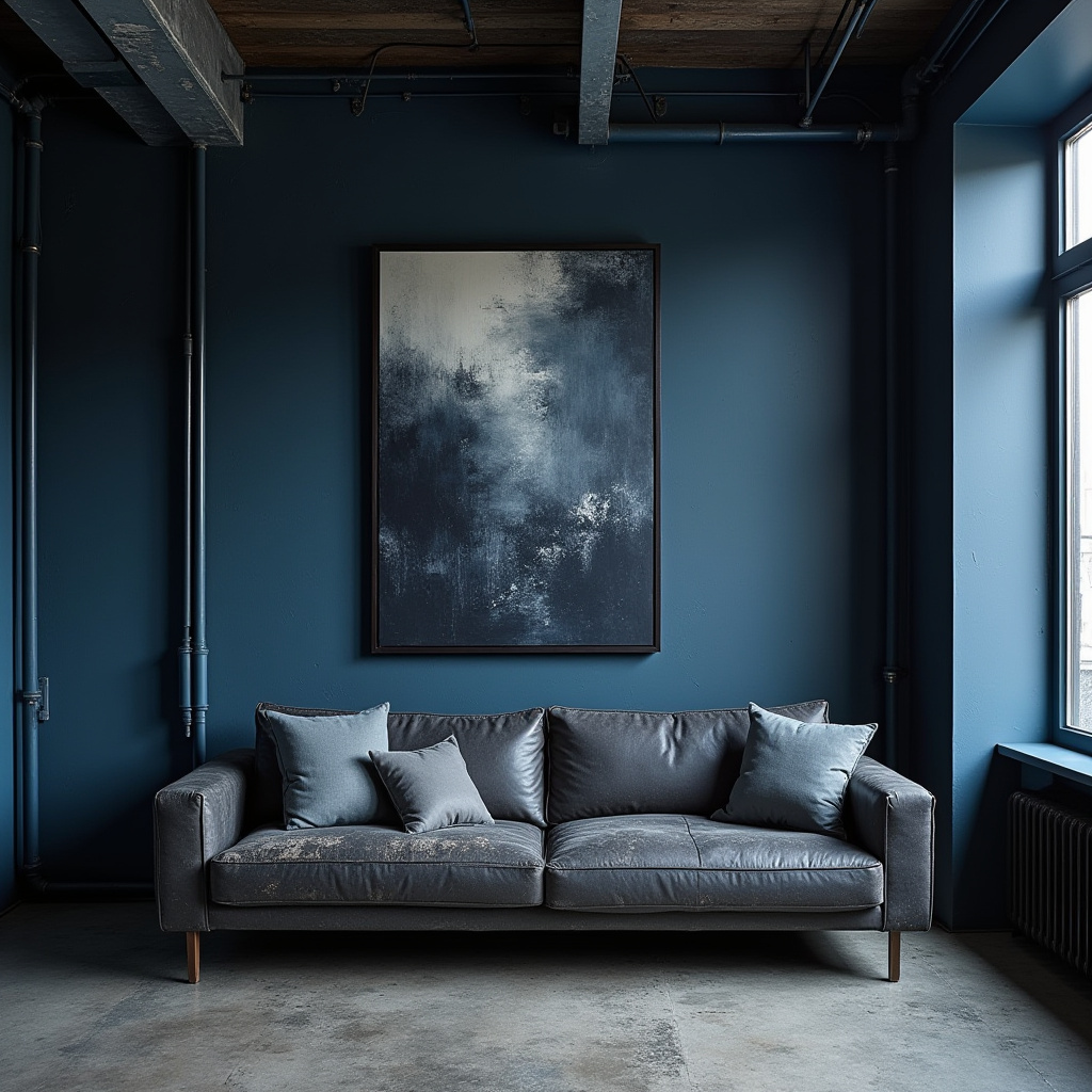 moody blue living room 13