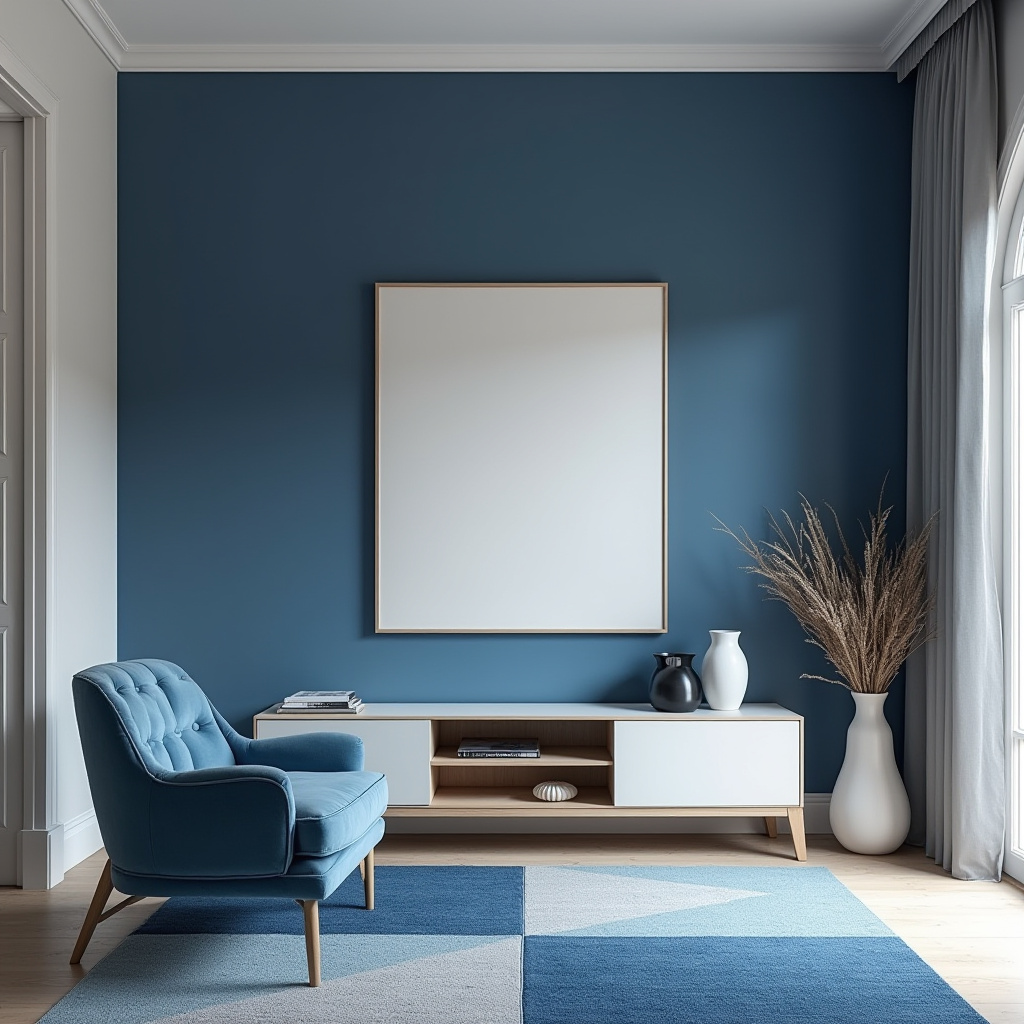 moody blue living room 17