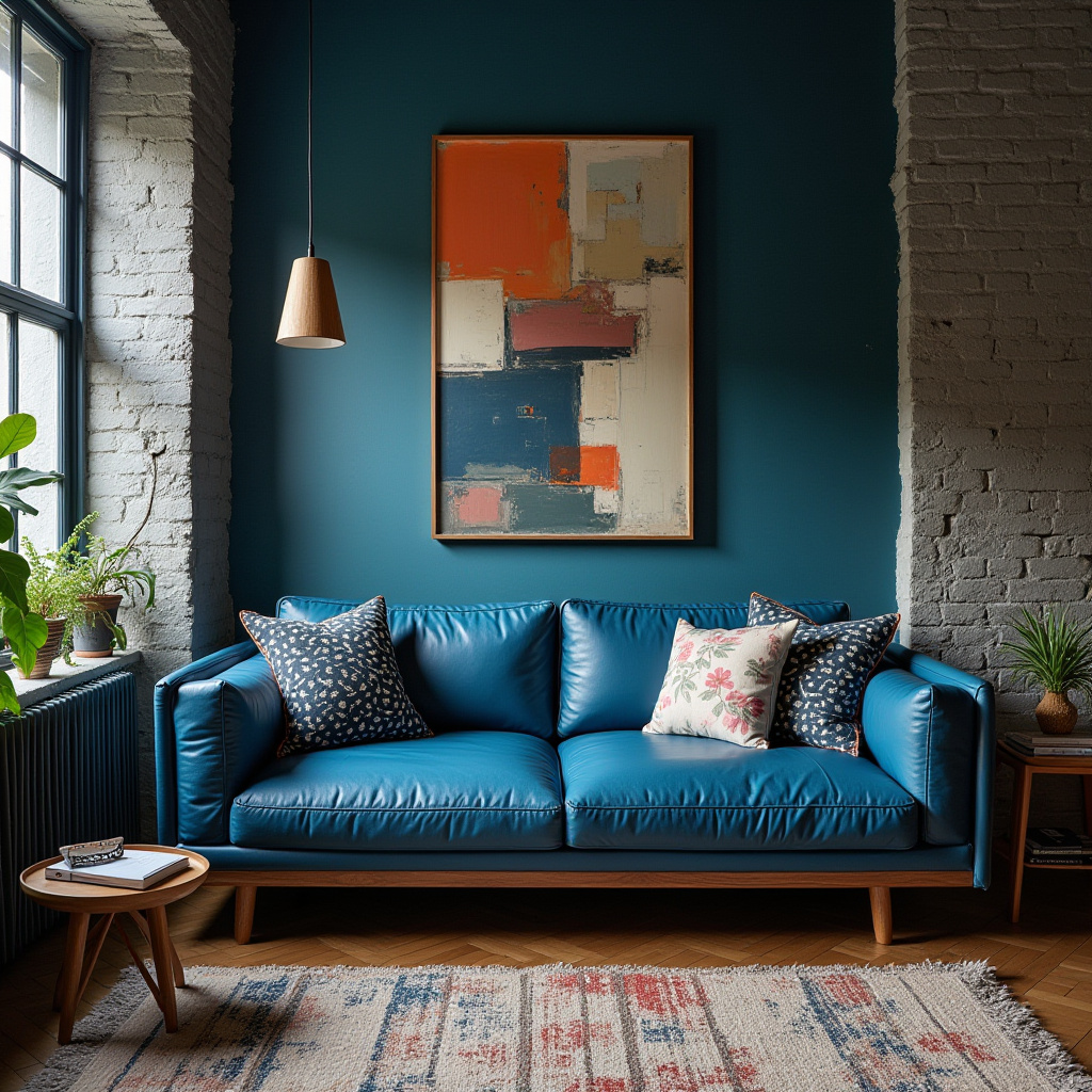 moody blue living room 27