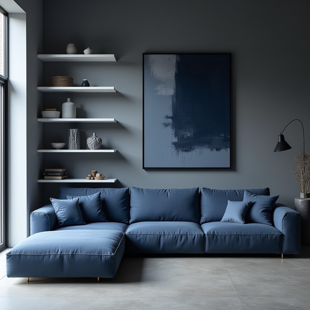 moody blue living room 30