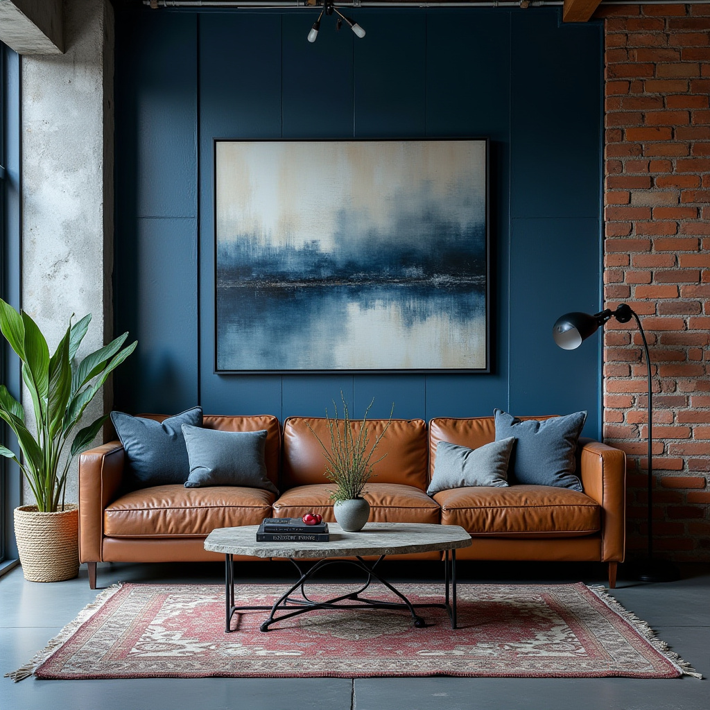 moody blue living room 35