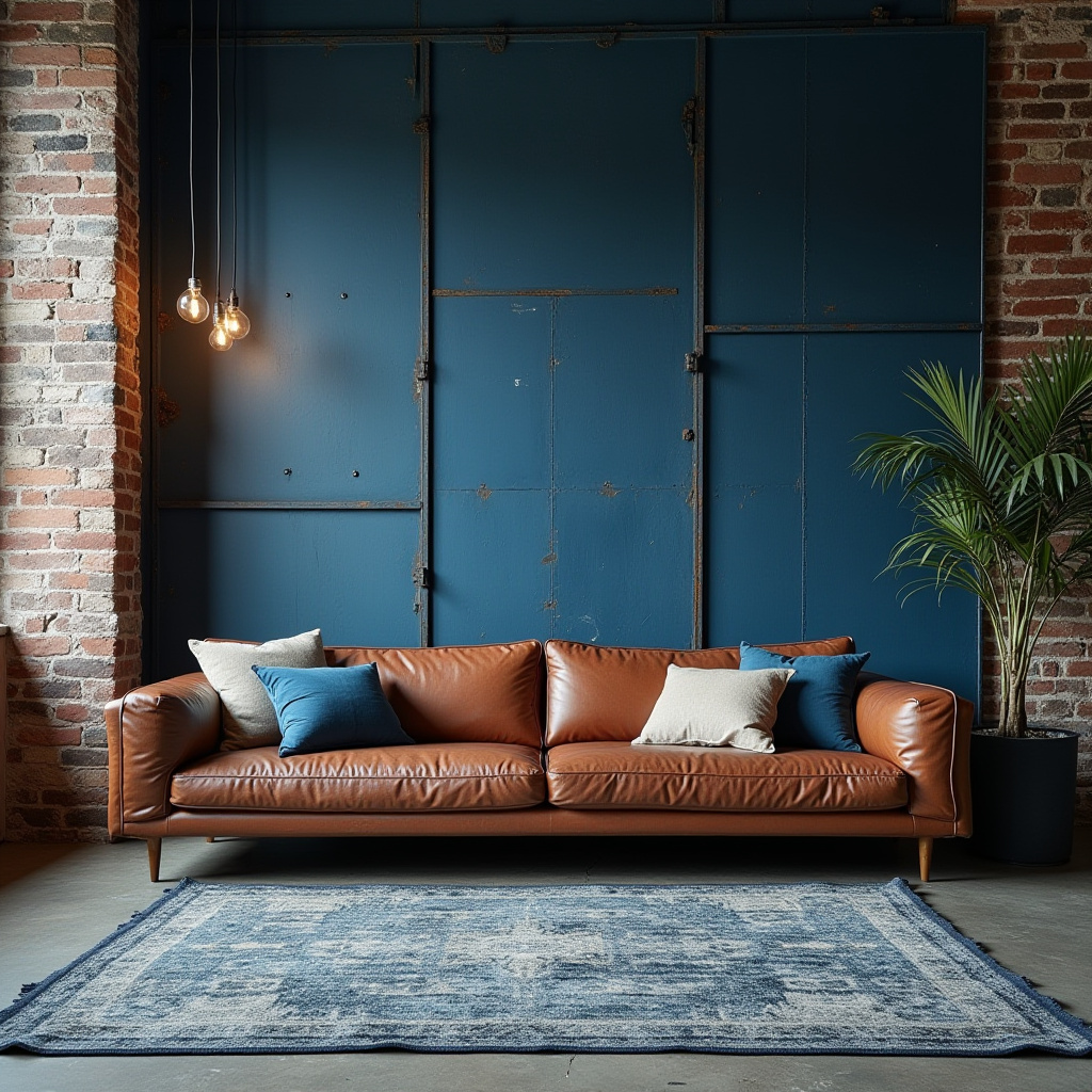 moody blue living room 36
