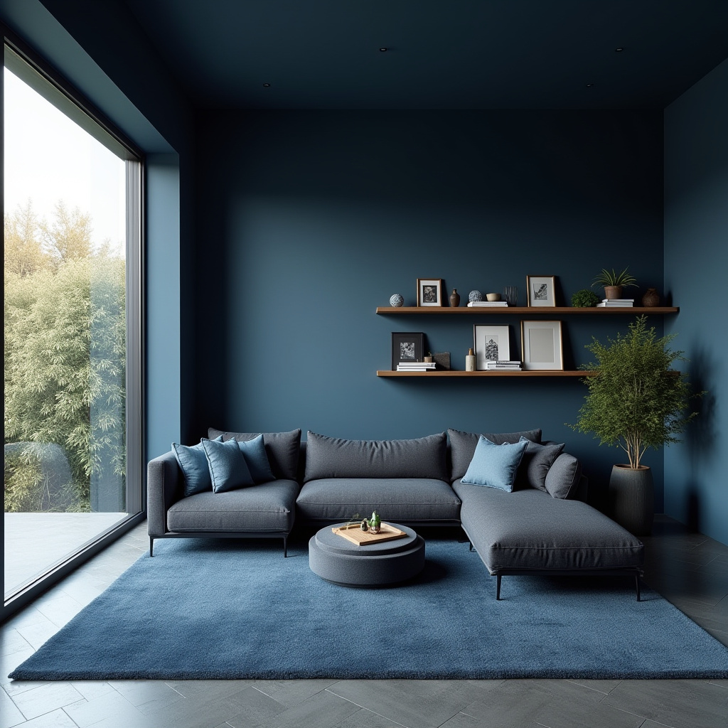 moody blue living room 5