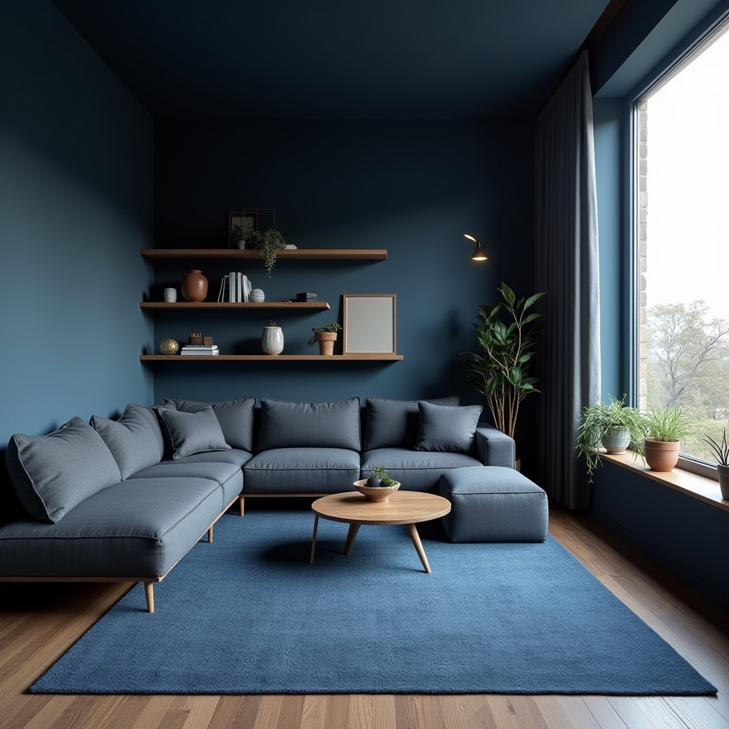 moody blue living room 6