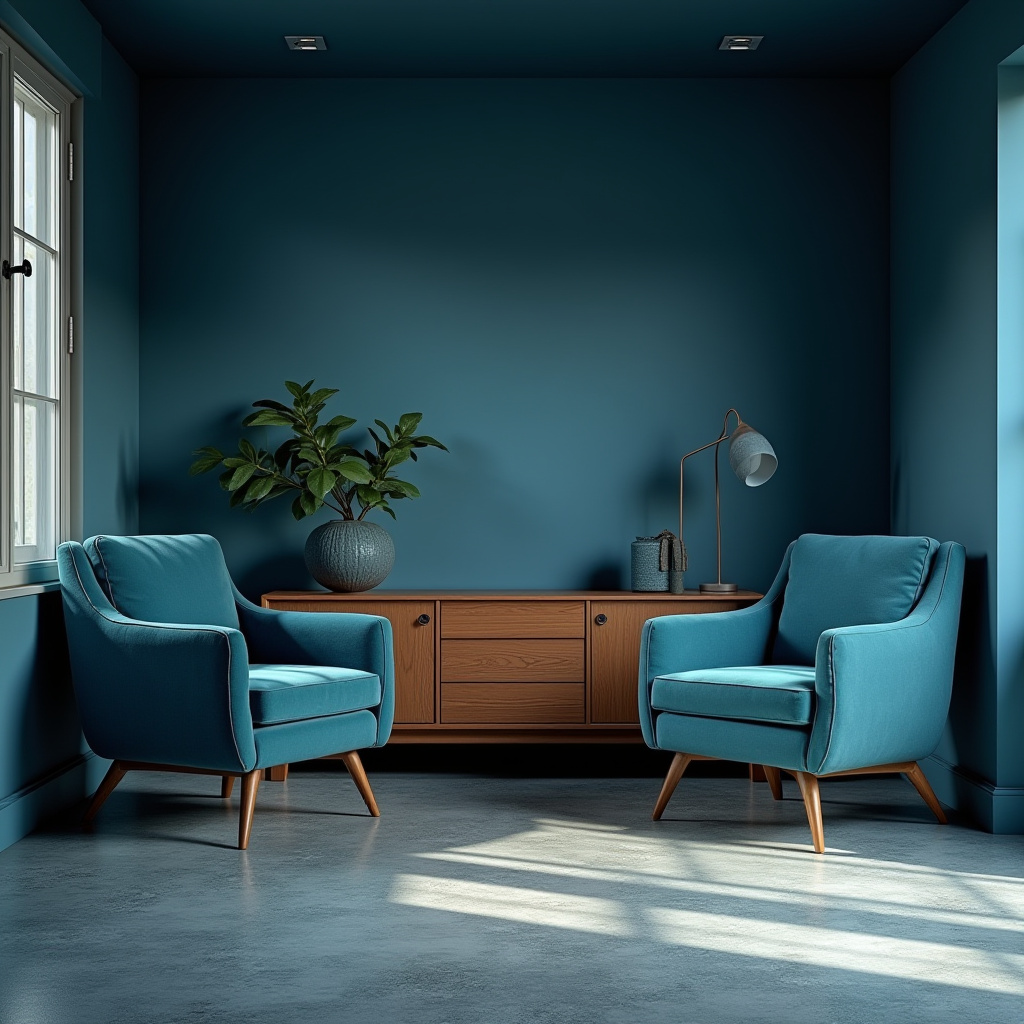 moody blue living room 7