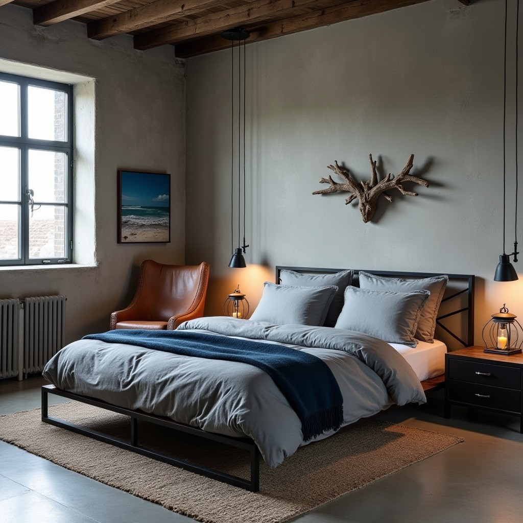 moody coastal bedroom 38
