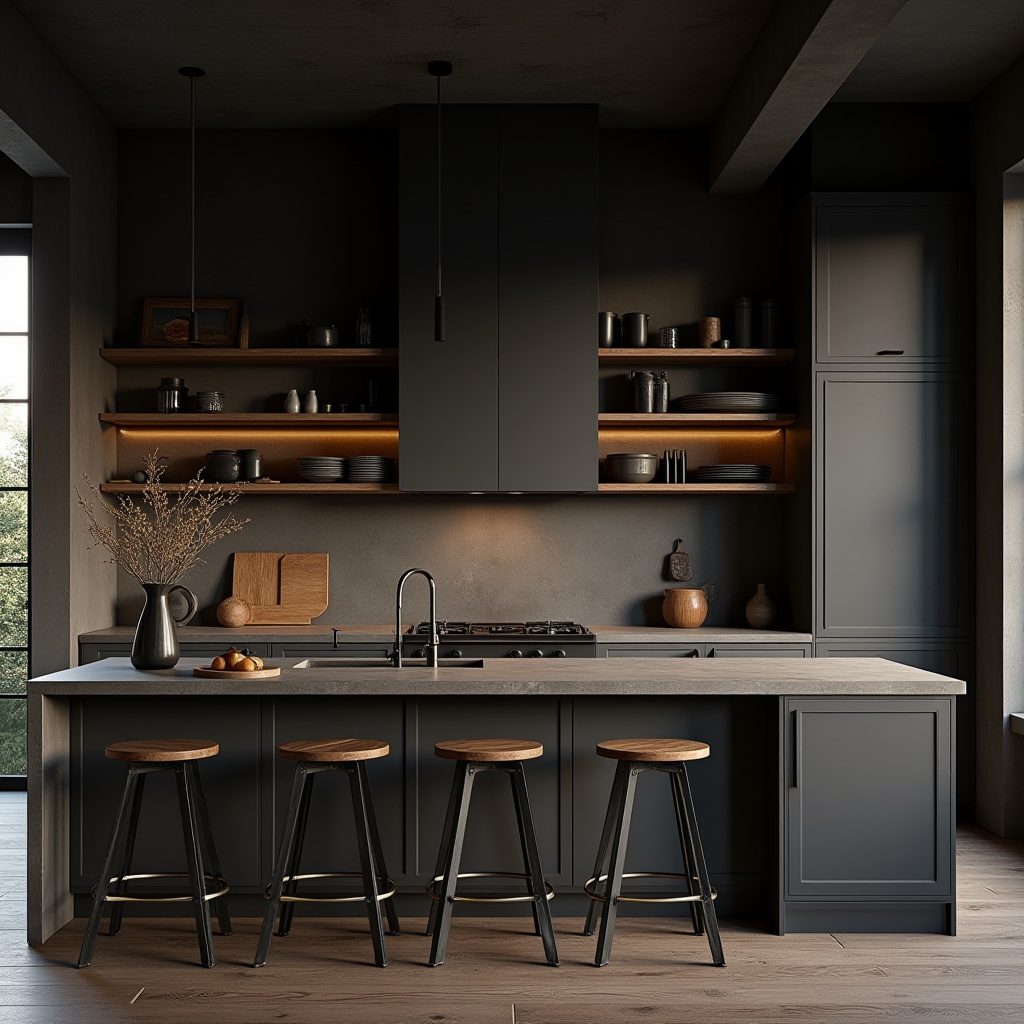 moody kitchen ideas 23