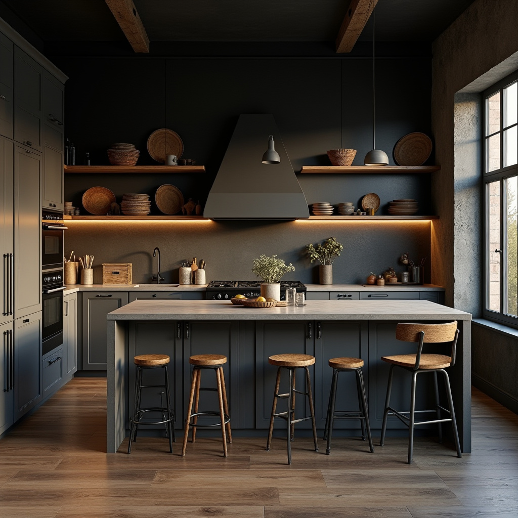 moody kitchen ideas 24