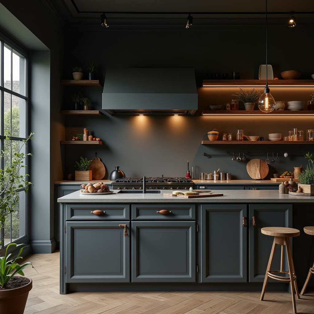 moody kitchen ideas 38