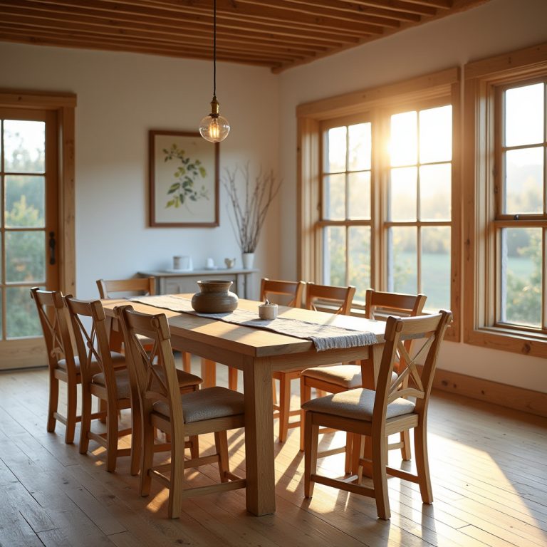 oak dining table and chairs 1